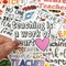 Wrapables Waterproof Vinyl Stickers for Water Bottles, Laptop, Phones, Skateboards, Decals for Teens, 110pcs Teachers Rule